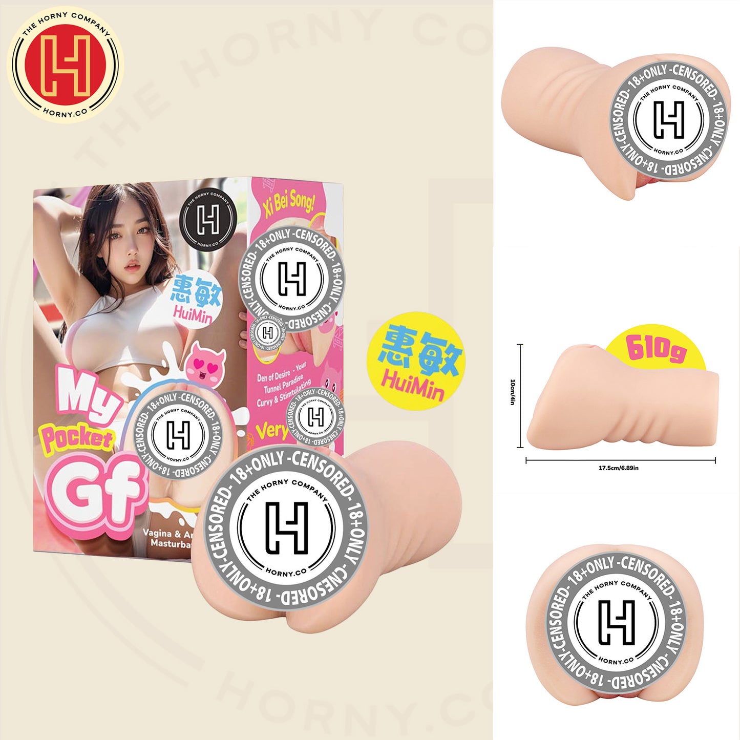 The Horny Company - My Pocket GF Hui Min Vagina and Butt Hole Male Masturbator