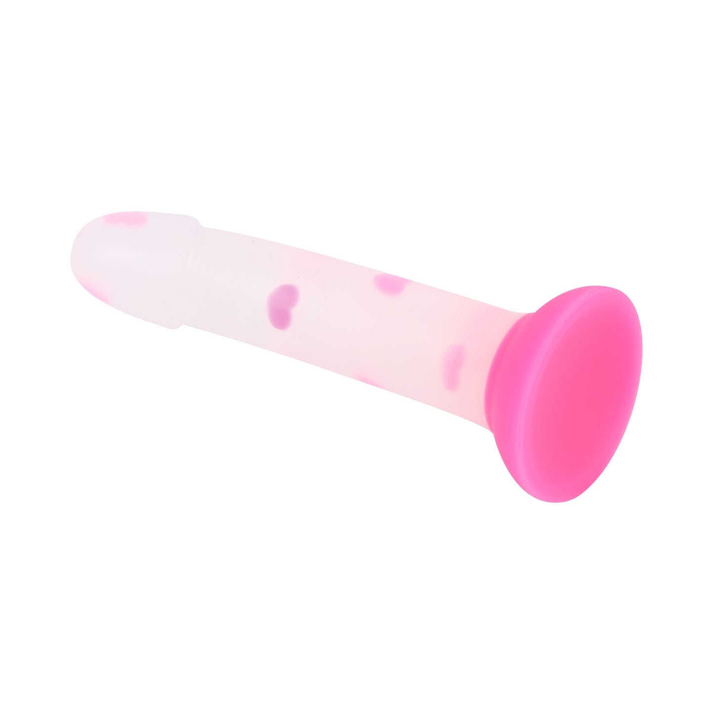 Unicorn Collections - 6.8-inches Pink Heart Silicone Suction Cup Dildo Glow in the Dark *