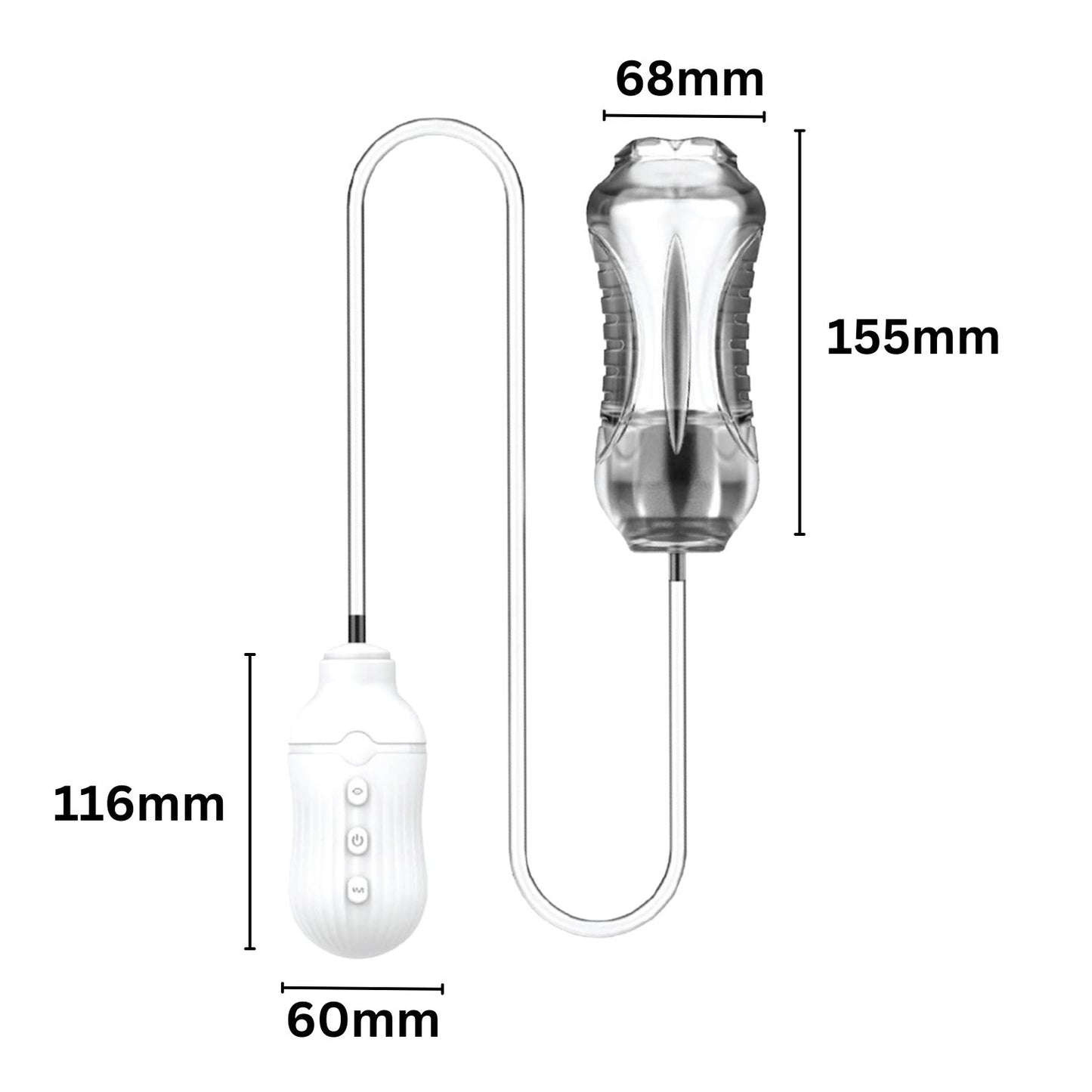 The Horny Company - Shiok Space Predator Vibration and Suction Plump Lips Male Masturbator with Controller