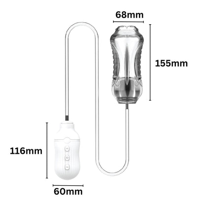 The Horny Company - Shiok Space Predator Vibration and Suction Plump Lips Male Masturbator with Controller