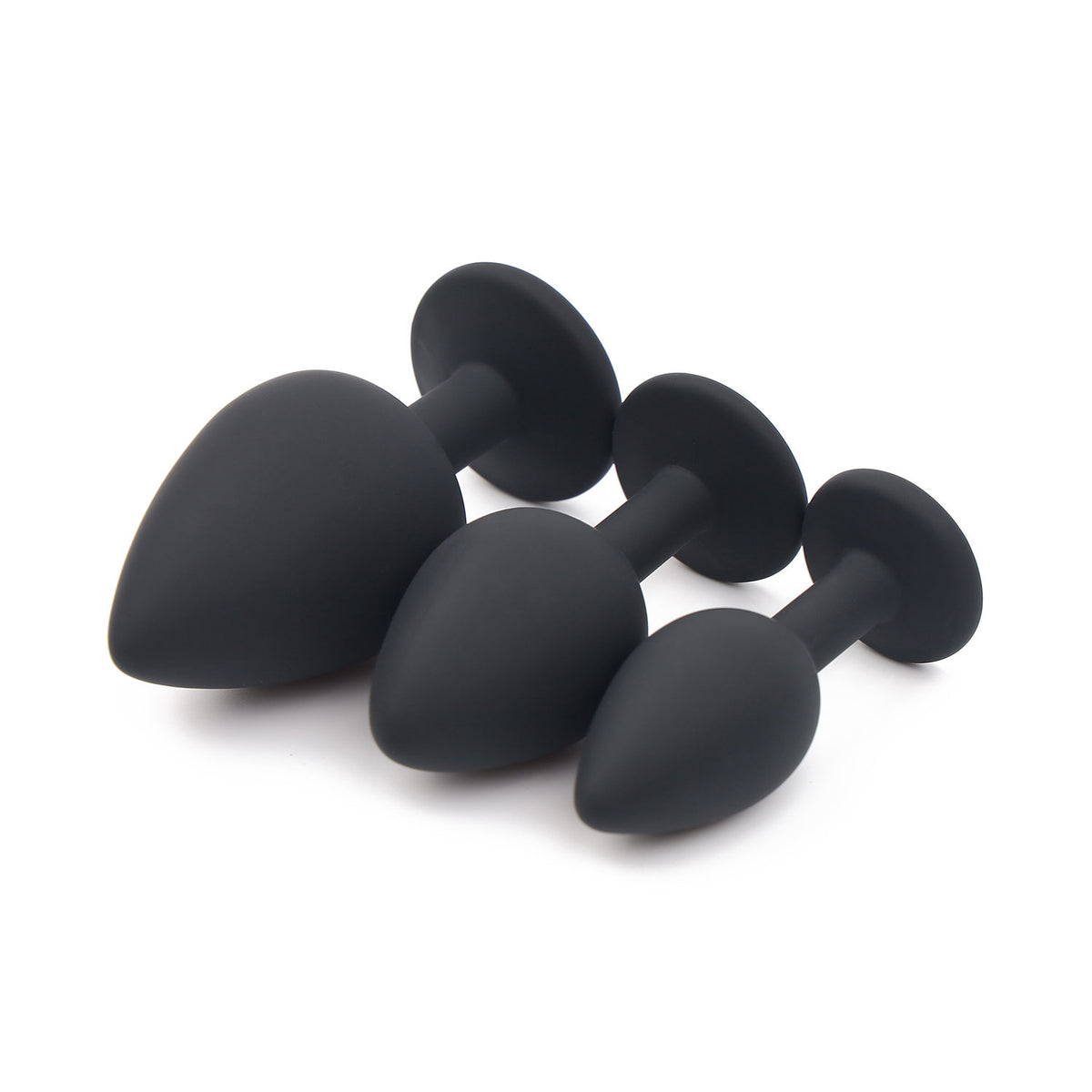 Pink Lifestyle - Gem Series Progressive Play 3-pc Silicone Anal Training Set Black