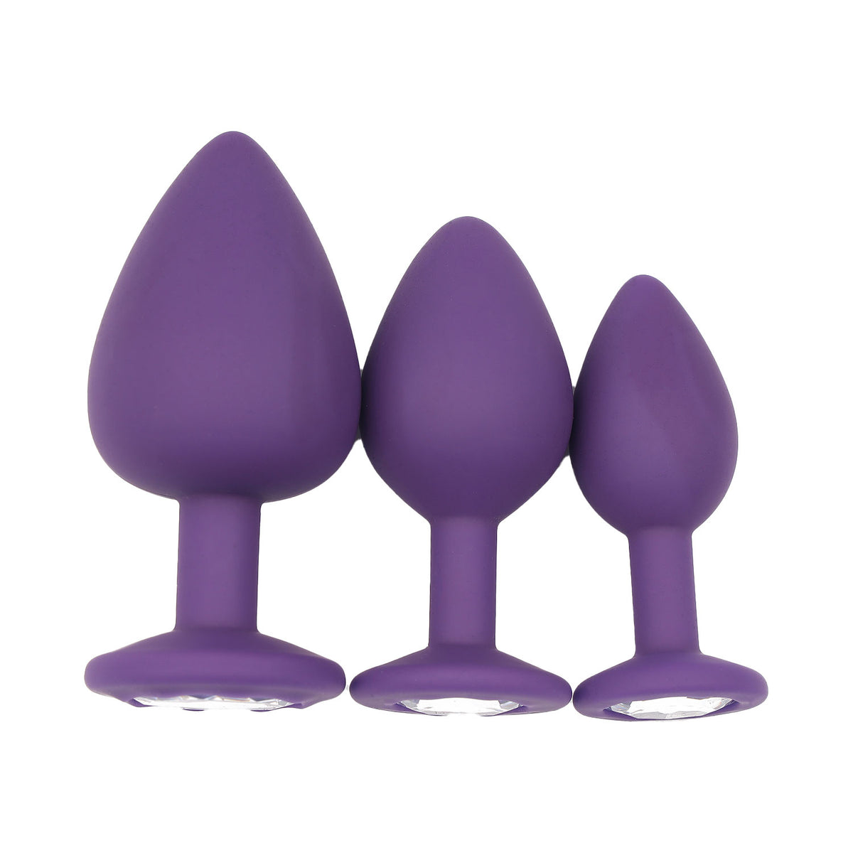 Pink Lifestyle - Gem Series Progressive Play 3-pc Silicone Anal Training Set Purple