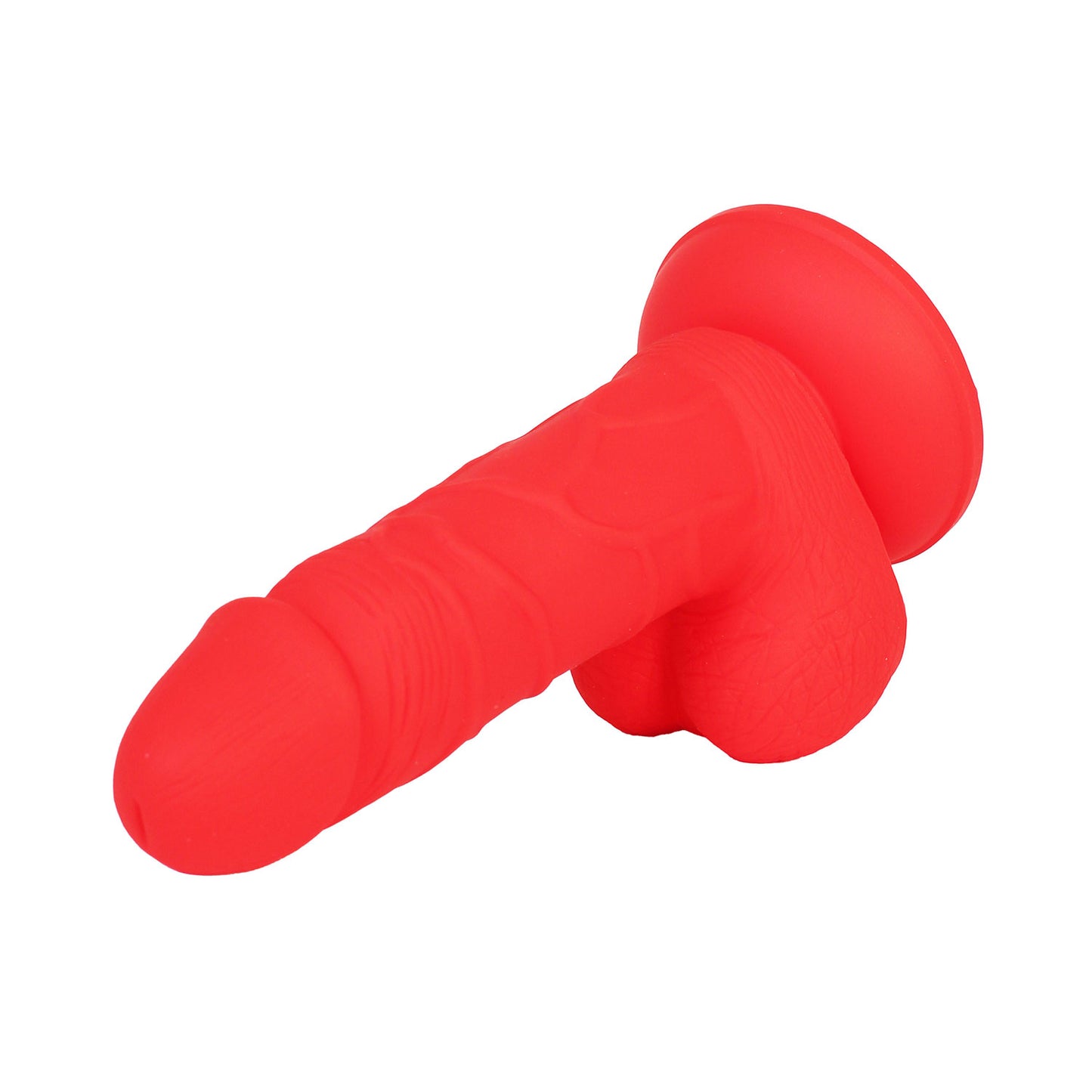 Unicorn Collections - 5.5-inch Silicone Suction Cup Dildo Hot Red
