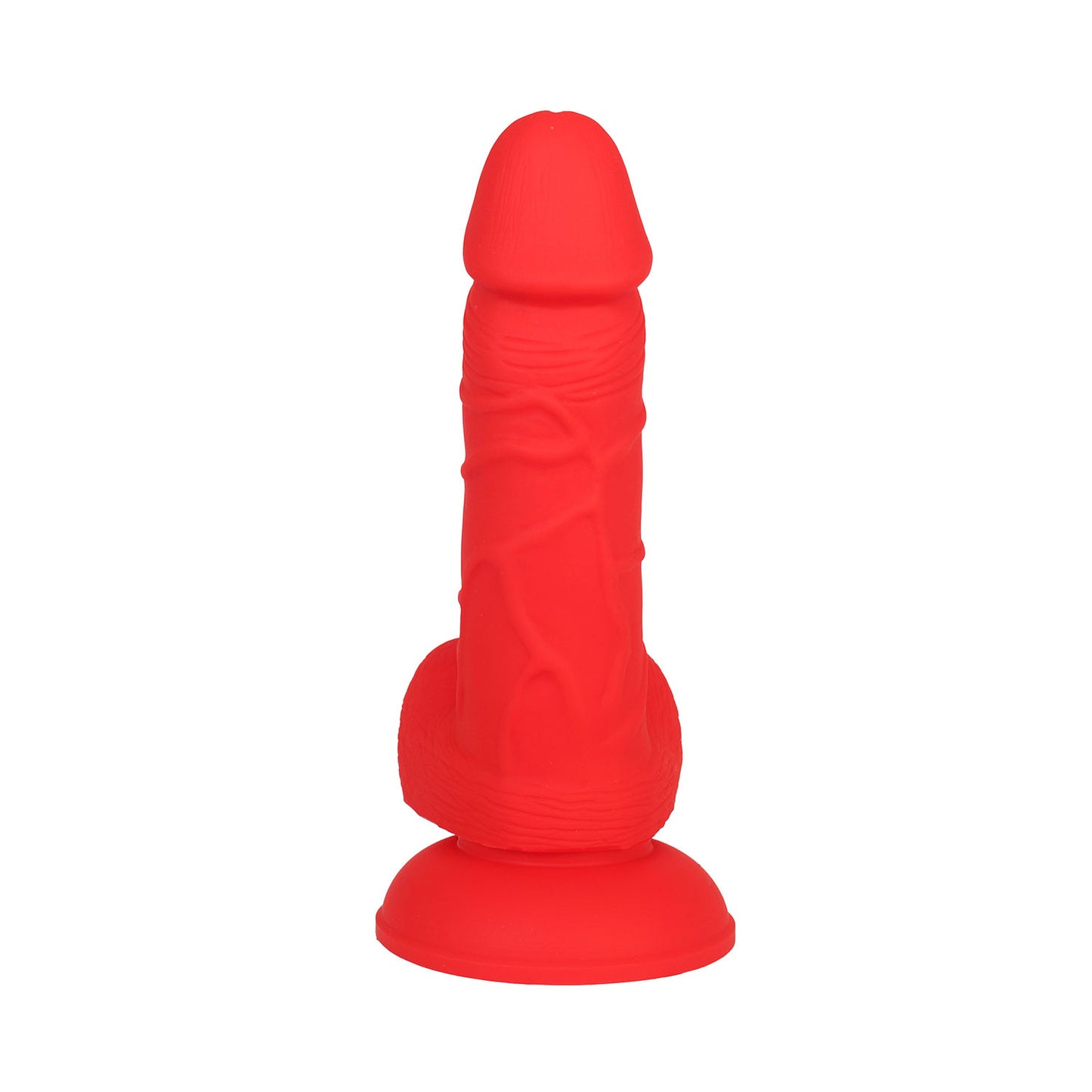 Unicorn Collections - 5.5-inch Silicone Suction Cup Dildo Hot Red