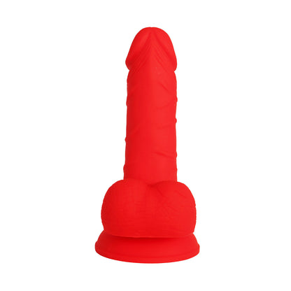 Unicorn Collections - 5.5-inch Silicone Suction Cup Dildo Hot Red