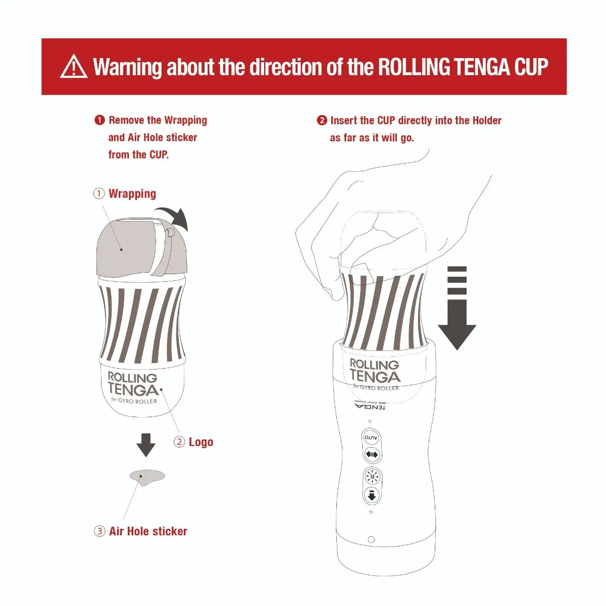 Tenga - Rolling Cup Hard Vacuum Gyro Roller Compatible Male Masturbator