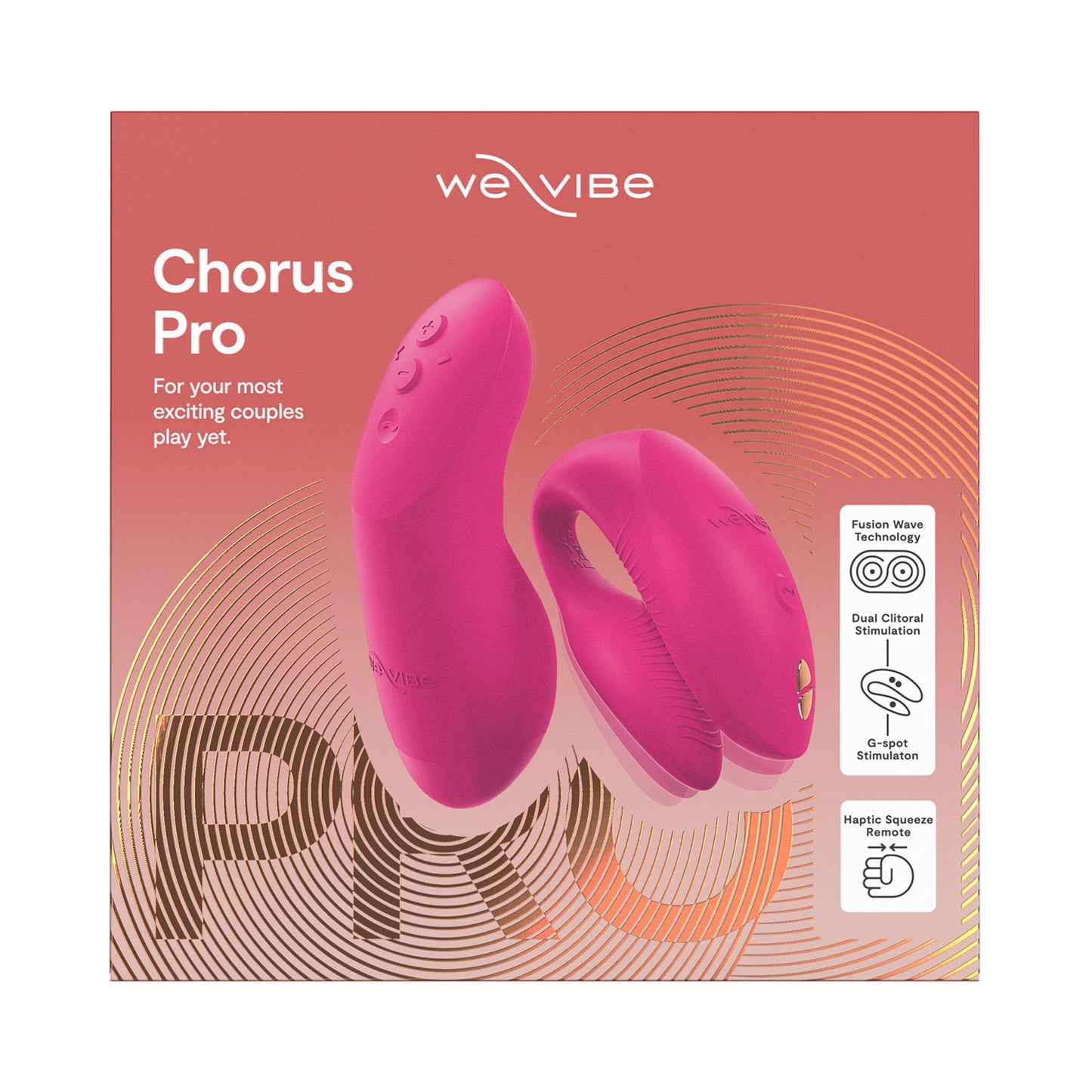 We-Vibe - Chorus Pro App-Controlled Couple Vibrator Electric Pink