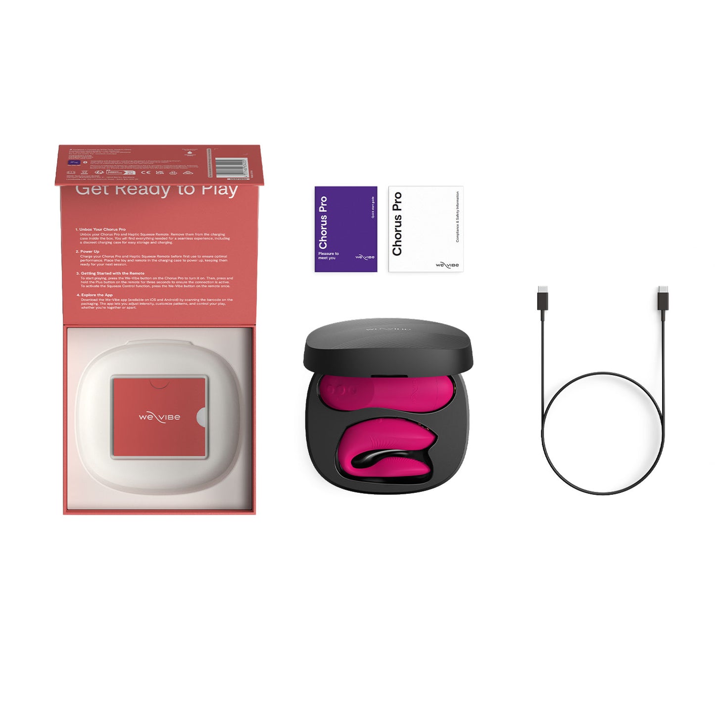 We-Vibe - Chorus Pro App-Controlled Couple Vibrator Electric Pink