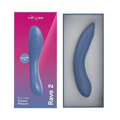 We-Vibe - Rave 2 App-Controlled Silicone G-Spot Vibrator Muted Blue