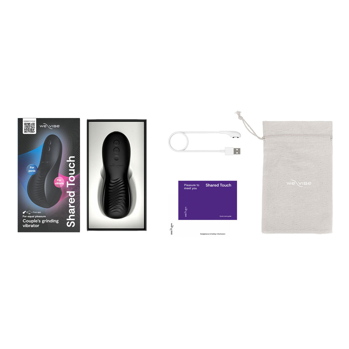 We-Vibe - Shared Touch App-Controlled Couple Vibrator Black