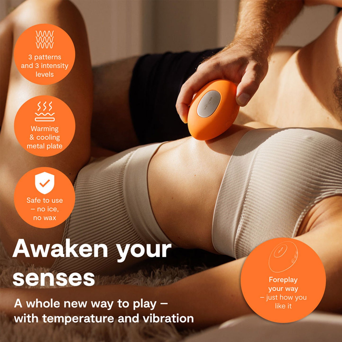 We-Vibe - Temp Warming and Cooling Clitoral Vibrator Tangerine