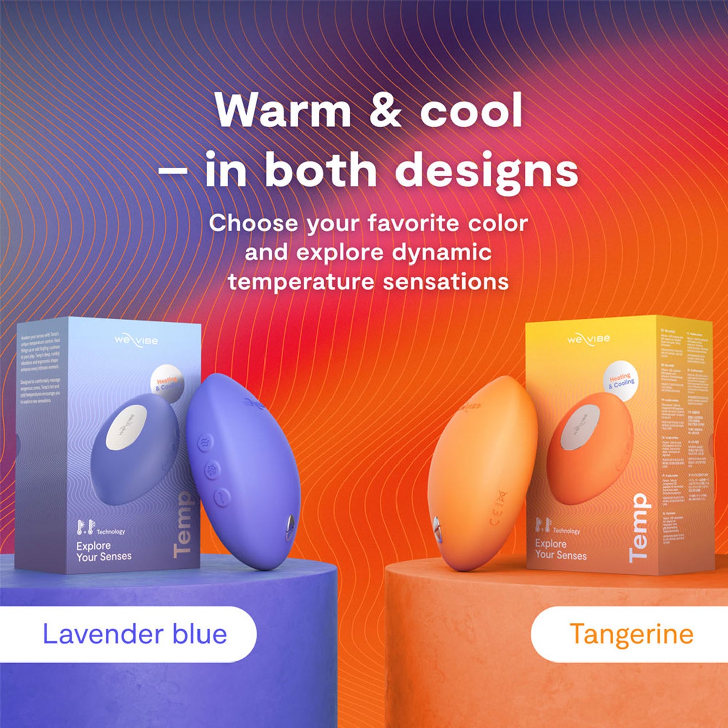 We-Vibe - Temp Warming and Cooling Clitoral Vibrator Tangerine