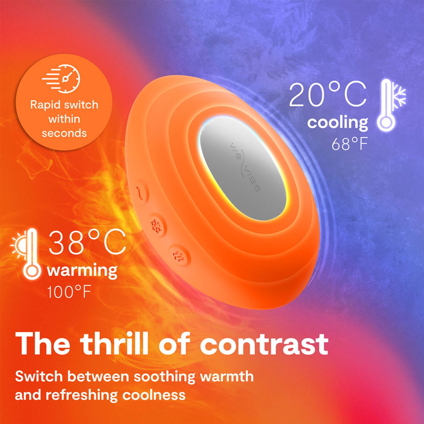 We-Vibe - Temp Warming and Cooling Clitoral Vibrator Tangerine