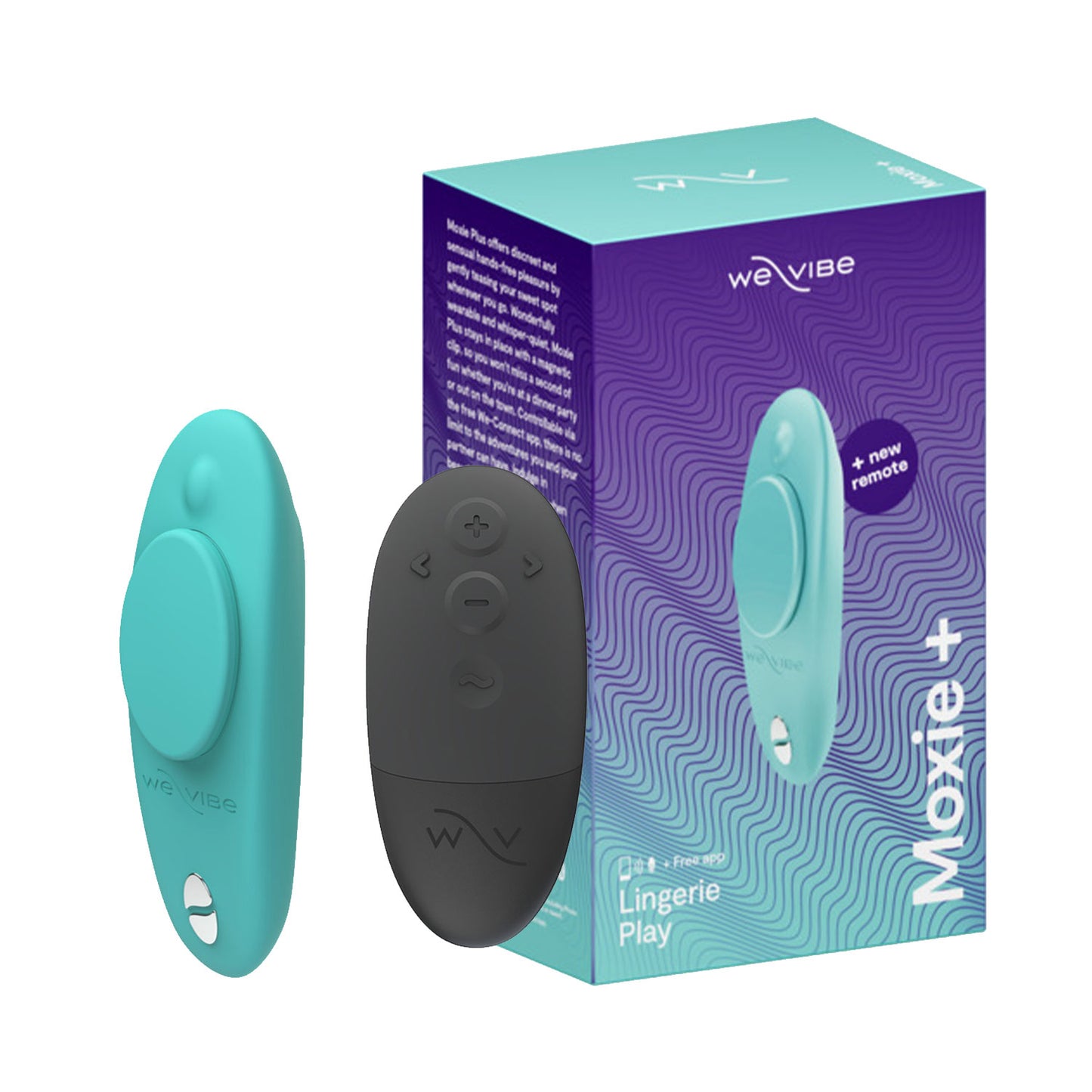 We-Vibe - Moxie+ App and Remote Controlled Wearable Panty Vibrator (Aqua)