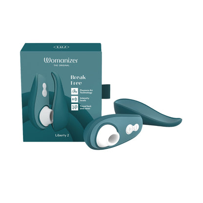 Womanizer - Liberty 2 Rechargeable Clitoral Stimulator with Pleasure Air Technology Dark Petrol