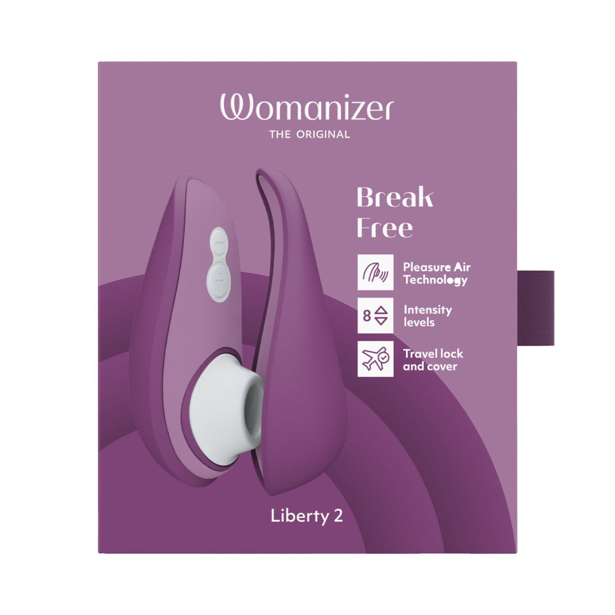 Womanizer - Liberty 2 Rechargeable Clitoral Stimulator with Pleasure Air Technology Purple