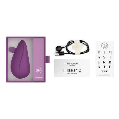 Womanizer - Liberty 2 Rechargeable Clitoral Stimulator with Pleasure Air Technology Purple