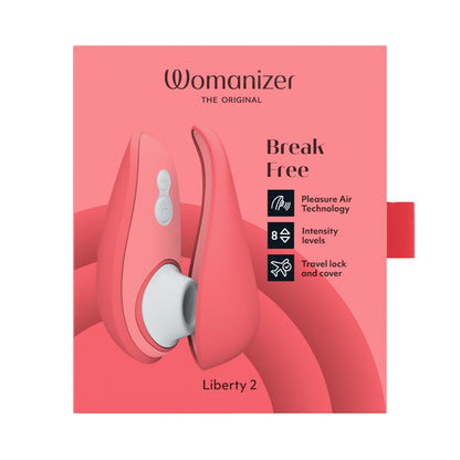 Womanizer - Liberty 2 Rechargeable Clitoral Stimulator with Pleasure Air Technology Vibrant Rose