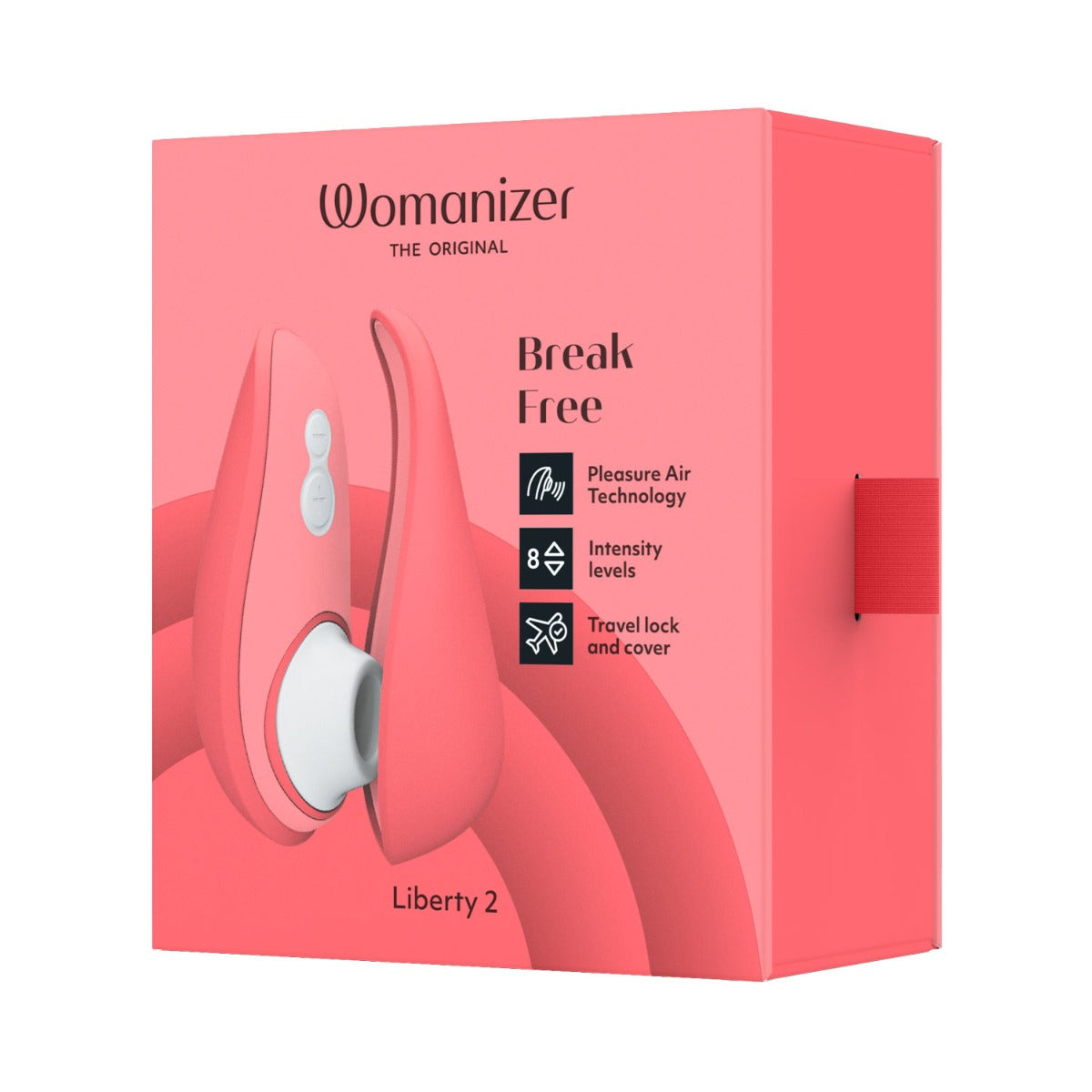 Womanizer - Liberty 2 Rechargeable Clitoral Stimulator with Pleasure Air Technology Vibrant Rose