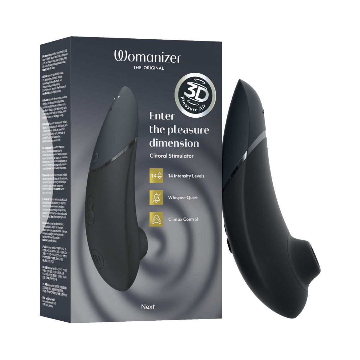 Womanizer - Next Clitoral Stimulator with 3D Pleasure Air Technology Black