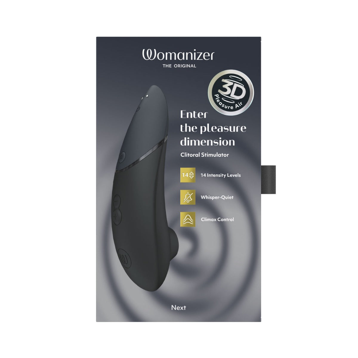 Womanizer - Next Clitoral Stimulator with 3D Pleasure Air Technology Black