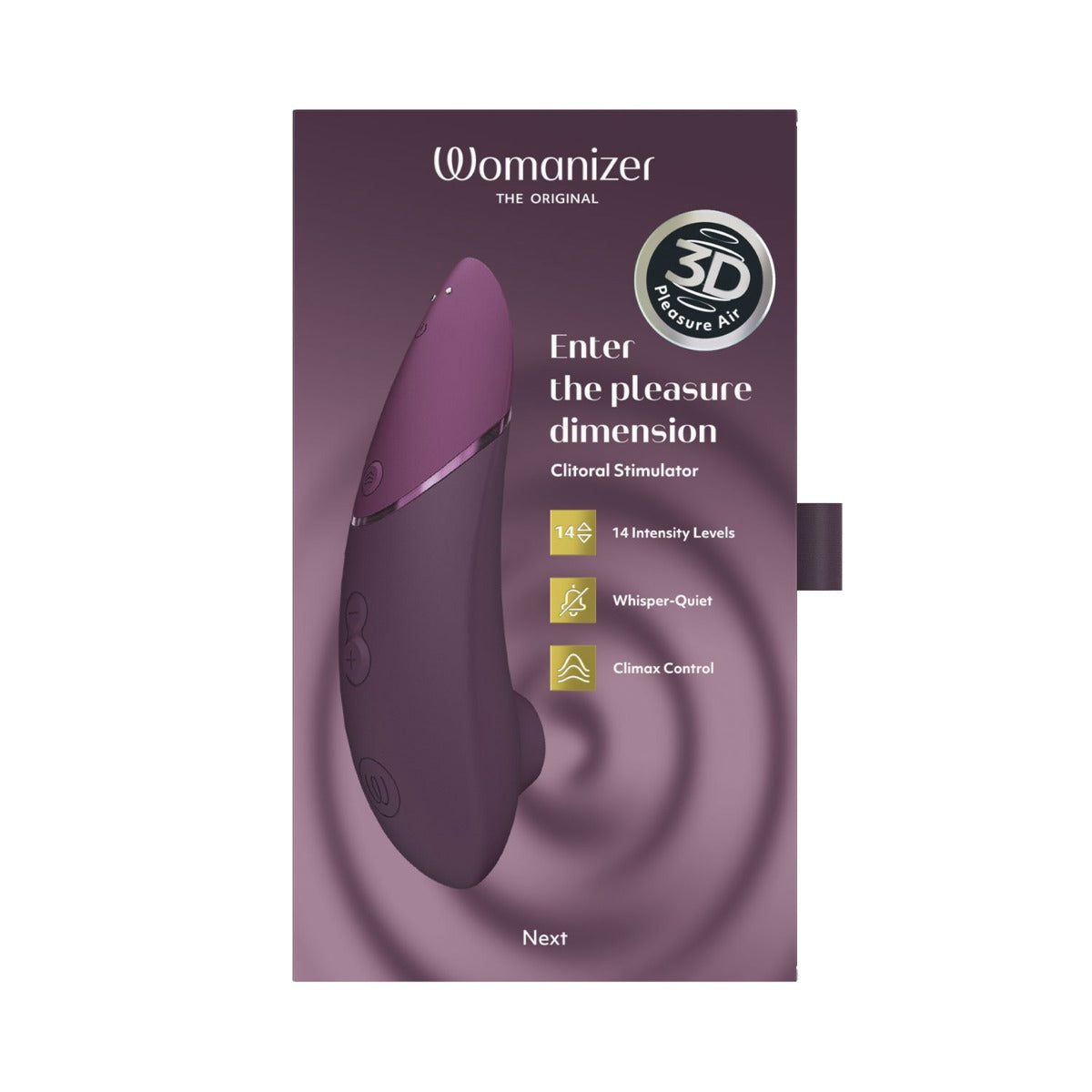 Womanizer - Next Clitoral Stimulator with 3D Pleasure Air Technology Dark Purple