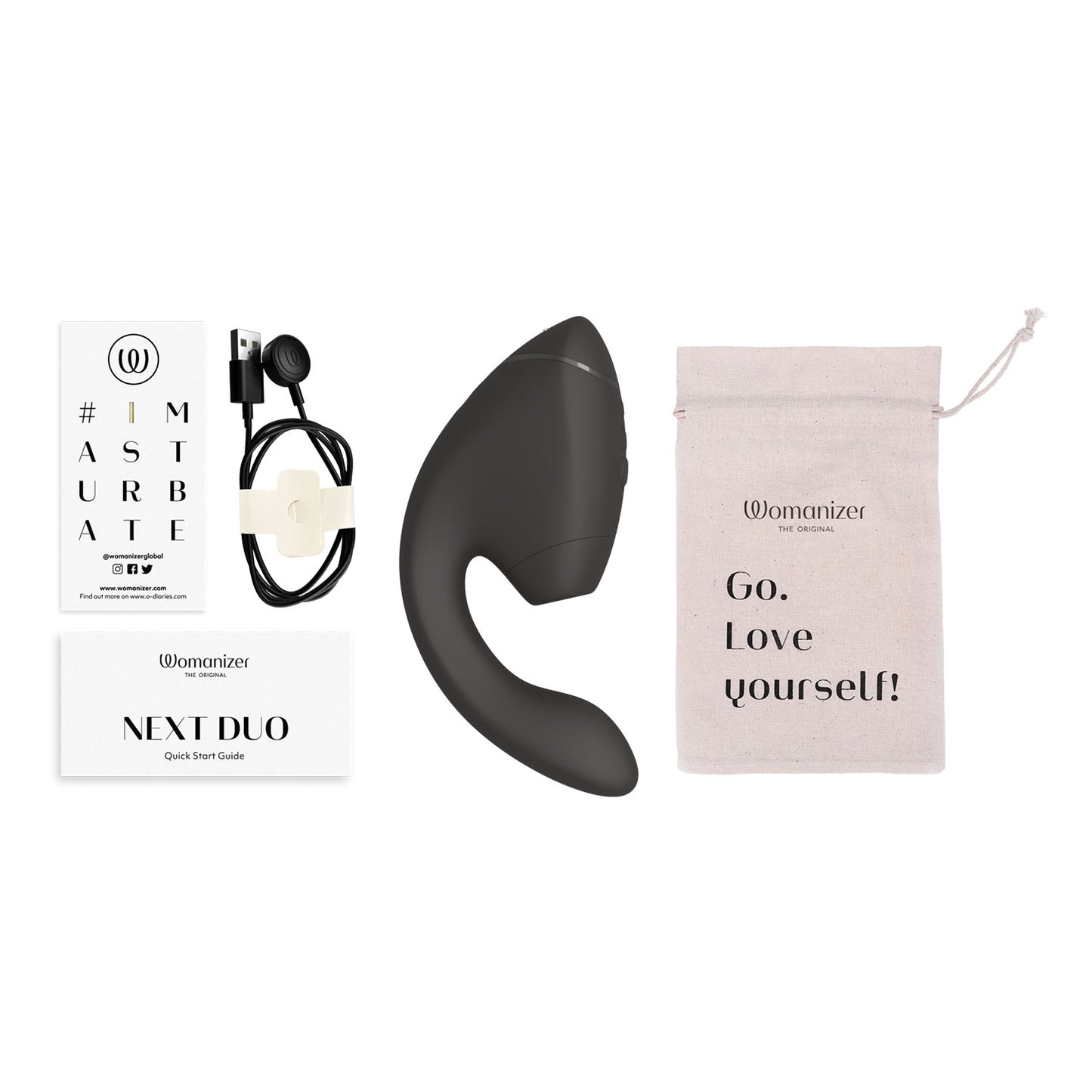 Womanizer - Next Duo Pleasure Air Dual Stimulator Black