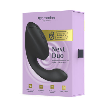 Womanizer - Next Duo Pleasure Air Dual Stimulator Black