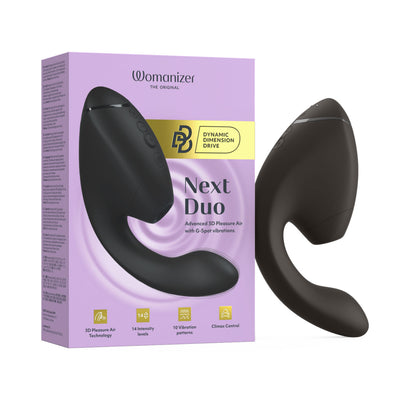 Womanizer - Next Duo Pleasure Air Dual Stimulator Black