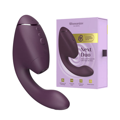 Womanizer - Next Duo Pleasure Air Dual Stimulator Dark Purple