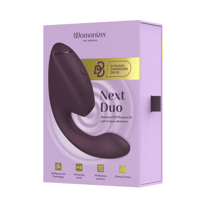 Womanizer - Next Duo Pleasure Air Dual Stimulator Dark Purple