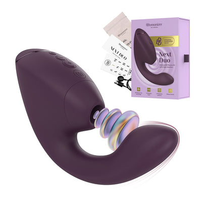 Womanizer - Next Duo Pleasure Air Dual Stimulator Dark Purple
