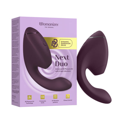 Womanizer - Next Duo Pleasure Air Dual Stimulator Dark Purple