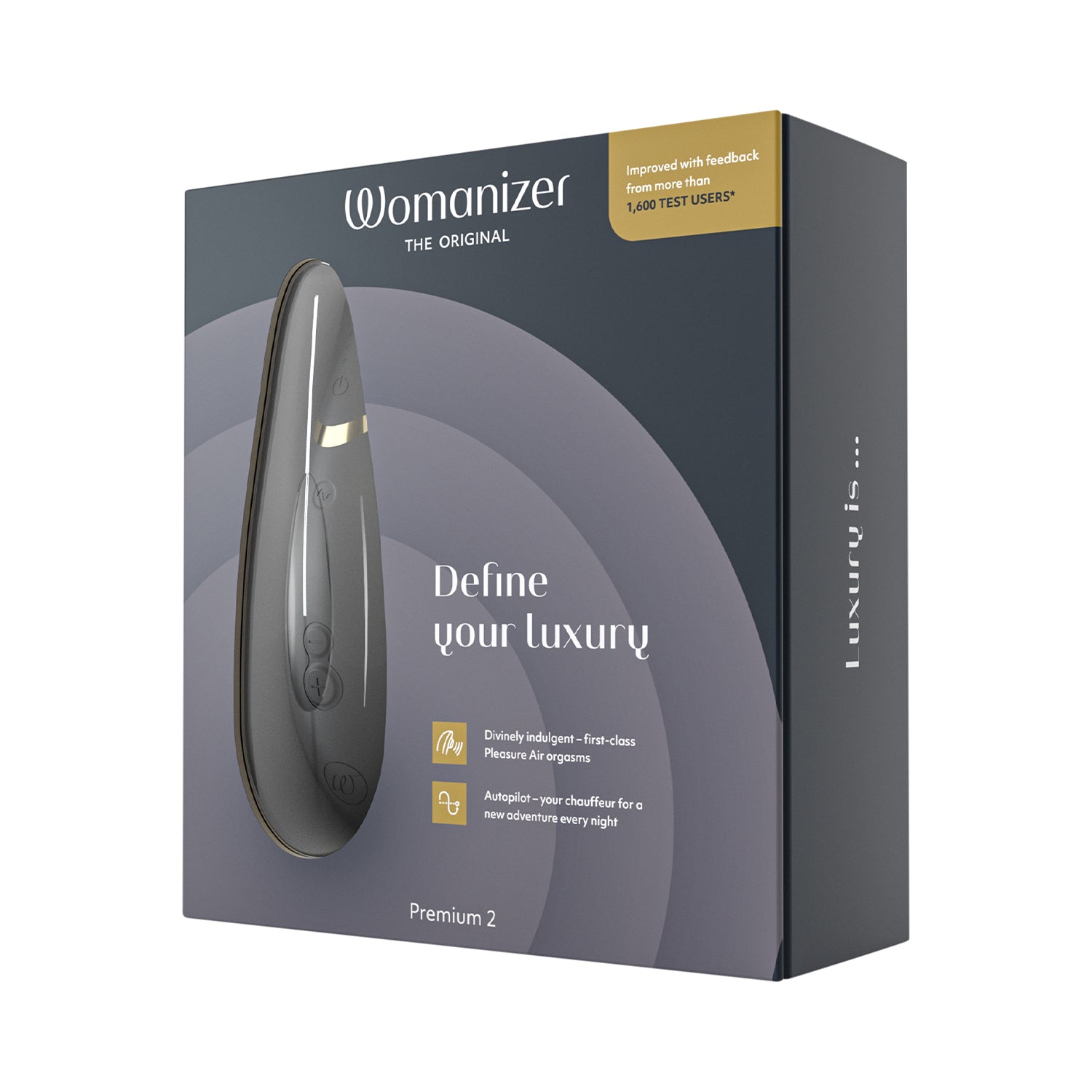 Womanizer - Premium 2 Silicone Rechargeable Clitoral Stimulator Black