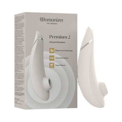 Womanizer - Premium 2 Silicone Rechargeable Clitoral Stimulator Bordeaux