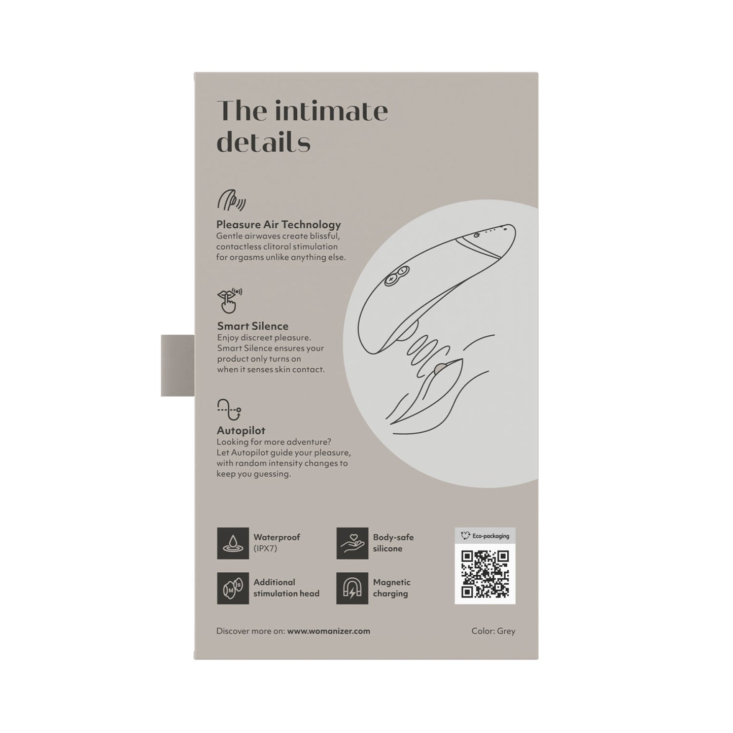 Womanizer - Premium 2 Silicone Rechargeable Clitoral Stimulator Bordeaux