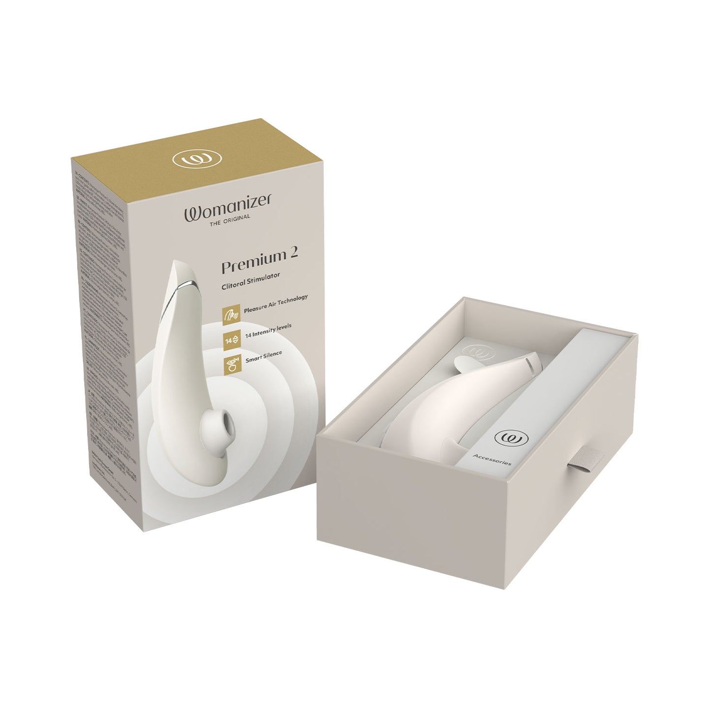 Womanizer - Premium 2 Silicone Rechargeable Clitoral Stimulator Bordeaux