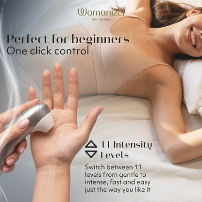 PRE-ORDER: Womanizer PRO Clitoral Stimulator Silver Grey