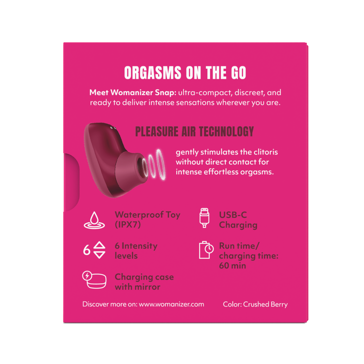 [PRE-ORDER] Womanizer - Snap Clitoral Stimulator Crushed Berry