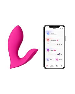 Lovense - Flexer App-Controlled Dual Stimulation Panty Vibrator (Pink)